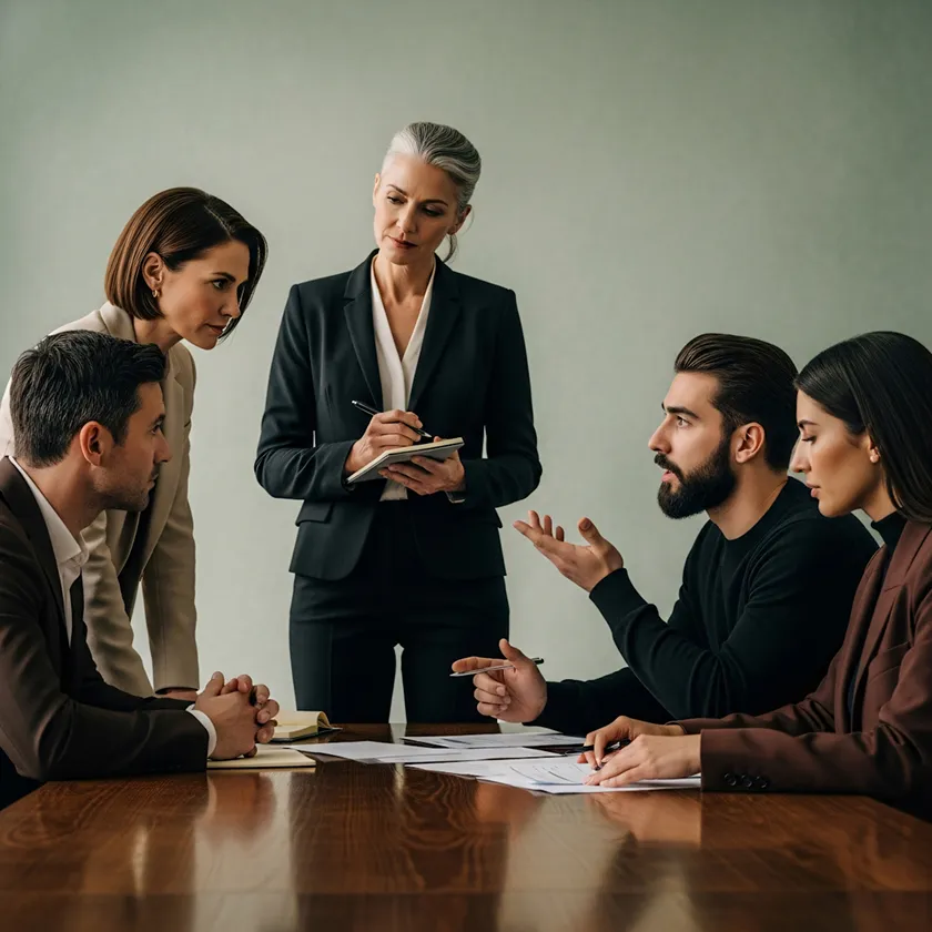 Geschäftsmeeting zur betrieblichen Krankenversicherung für Arbeitgeber